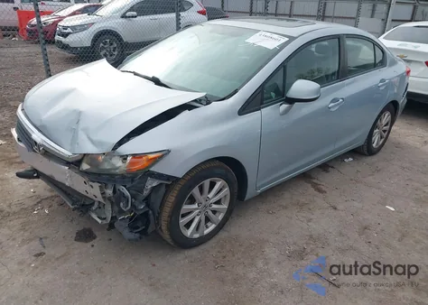 2012 Honda Civic Ex from USA, damaged, VIN 19XFB2F87CE063122